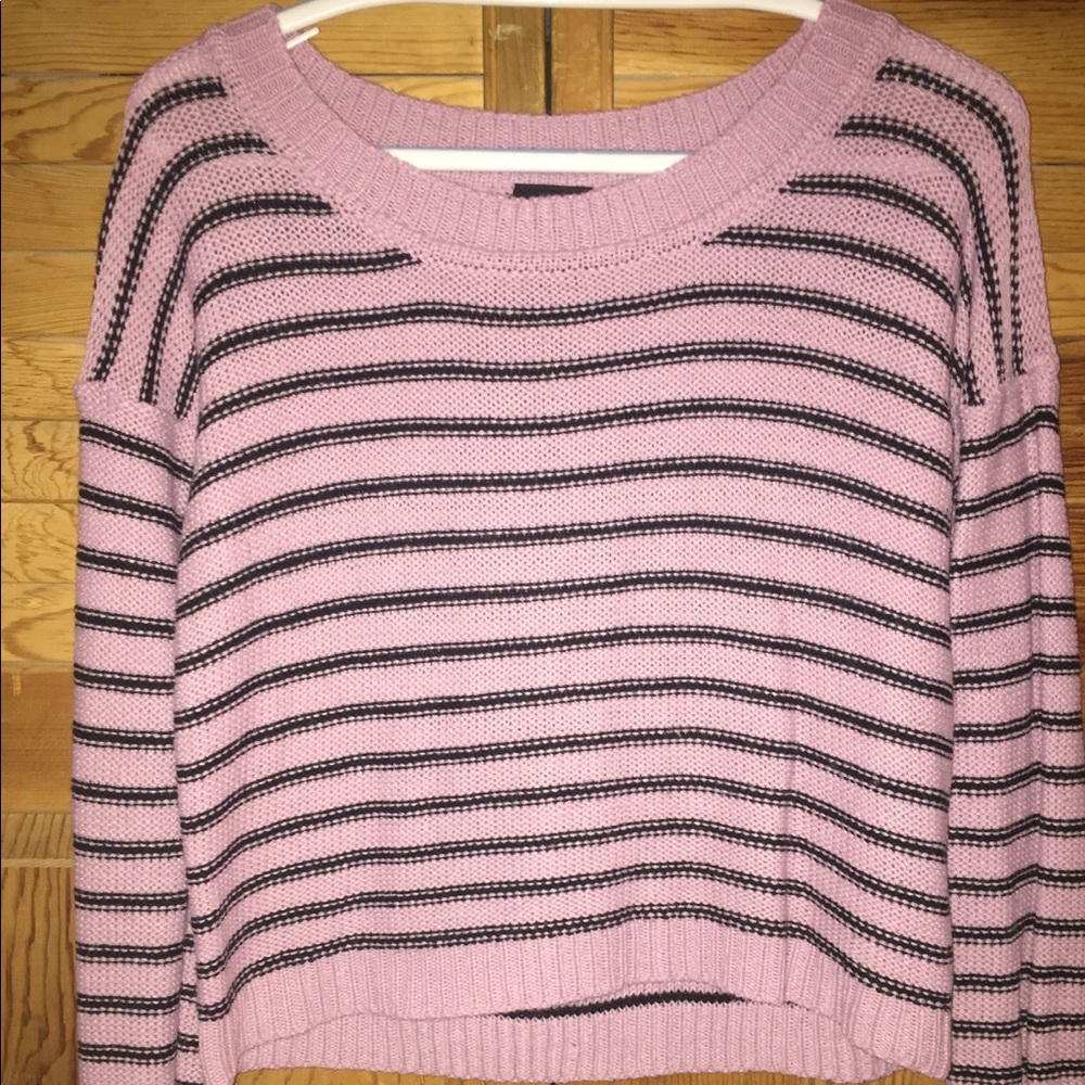 Rue 21 Lilac and Black Striped Sweater